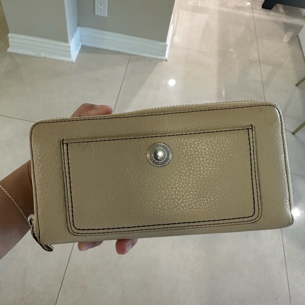 Elegant Cream Wallet COACH